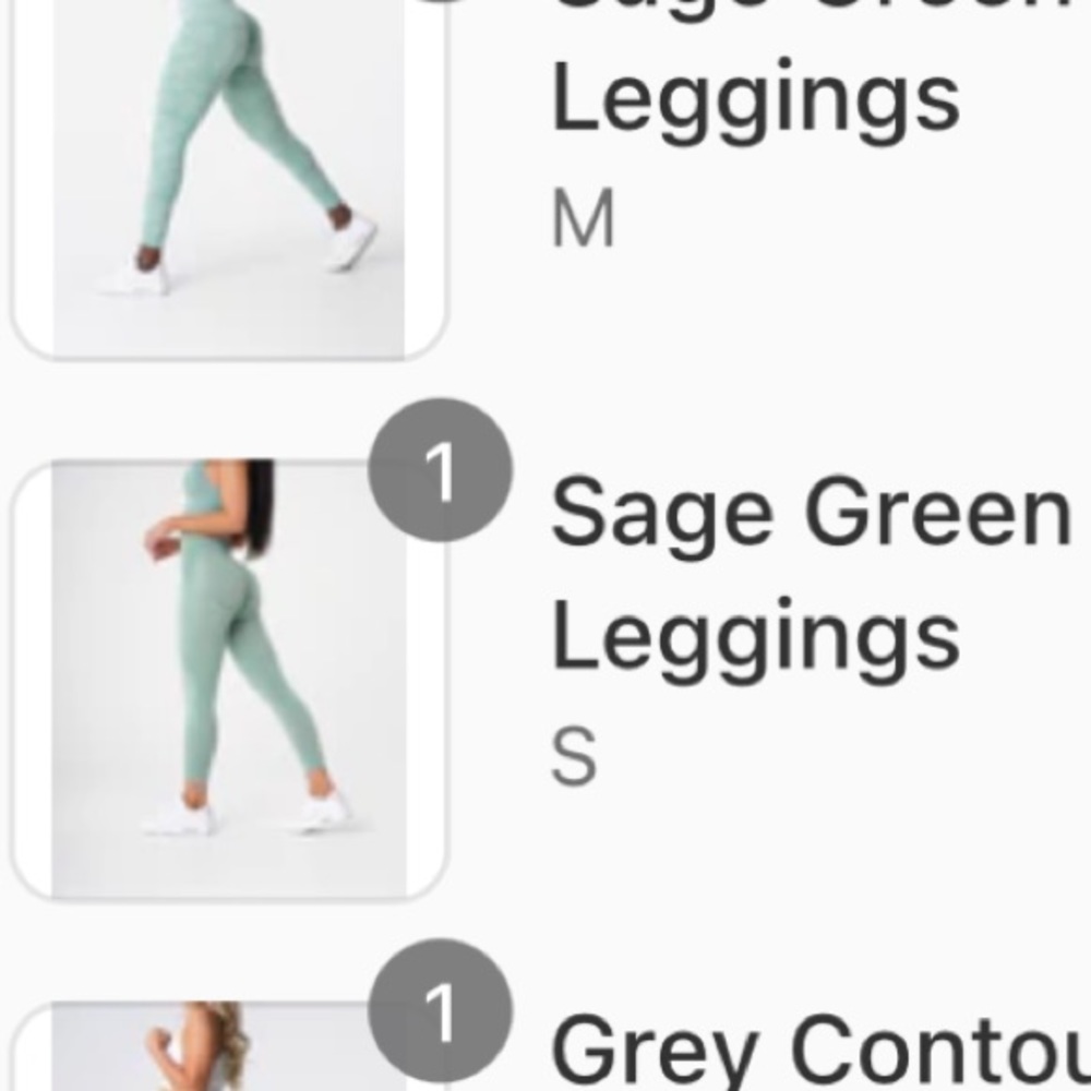 Nvgtn sage green contour leggings